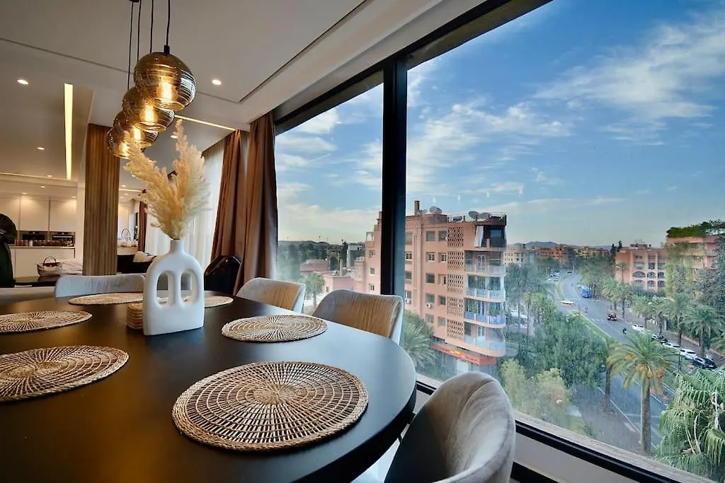 Apartment Appartement De Luxe A Marrakech Avec Jacuzzi Piscine Et Vue Panoramique Marrakesh